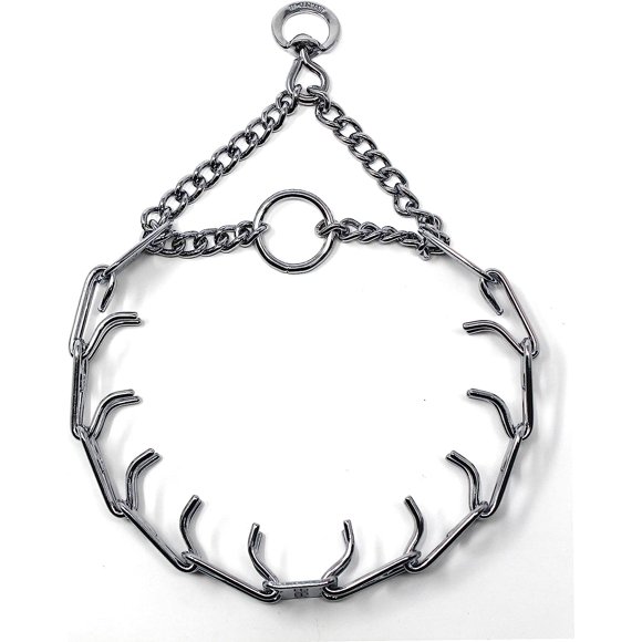 Collar de adiestramiento para perros Herm Sprenger Ultra-Plus de acero cromado