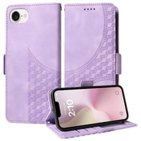 Carcasa Foxdock Iphone 16E De Cuero Pu, Diseño Acolchado Clásico, Protección Contra Caídas Y Rayones
