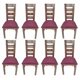 thumbnail image 1 of Pack 8 Sillas Florencia Nogal Tapiz Burdeo, 1 of 2