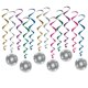 thumbnail image 1 of Remolinos de bola de discoteca Beistle, paquete de 12, tamaño 44.45 cm-82.55 cm, 1 of 1