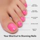 thumbnail image 3 of Kit Glamnetic de 32 piezas de uñas postizas brillantes color fucsia para pies, 3 of 9