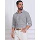 thumbnail image 4 of INSPIRE CHIC Camisa de Hombre de Seersucker a Rayas de Manga Larga con Botones Texturizados Talla S Negro, 4 of 5
