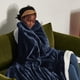 thumbnail image 2 of Manta de cama con forro polar sherpa, tamaño doble, azul marino, 2 of 3