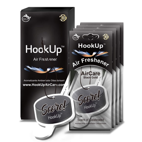Ambientador Para Auto Hookup Hockey Black Gold 4 Unidades