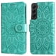 thumbnail image 1 of Funda tipo cartera FOXDOCK para Samsung Galaxy S22 Plus , diseño girasol en relieve, cuero PU, cierre magnético, soporte y tarjetero, 1 of 5