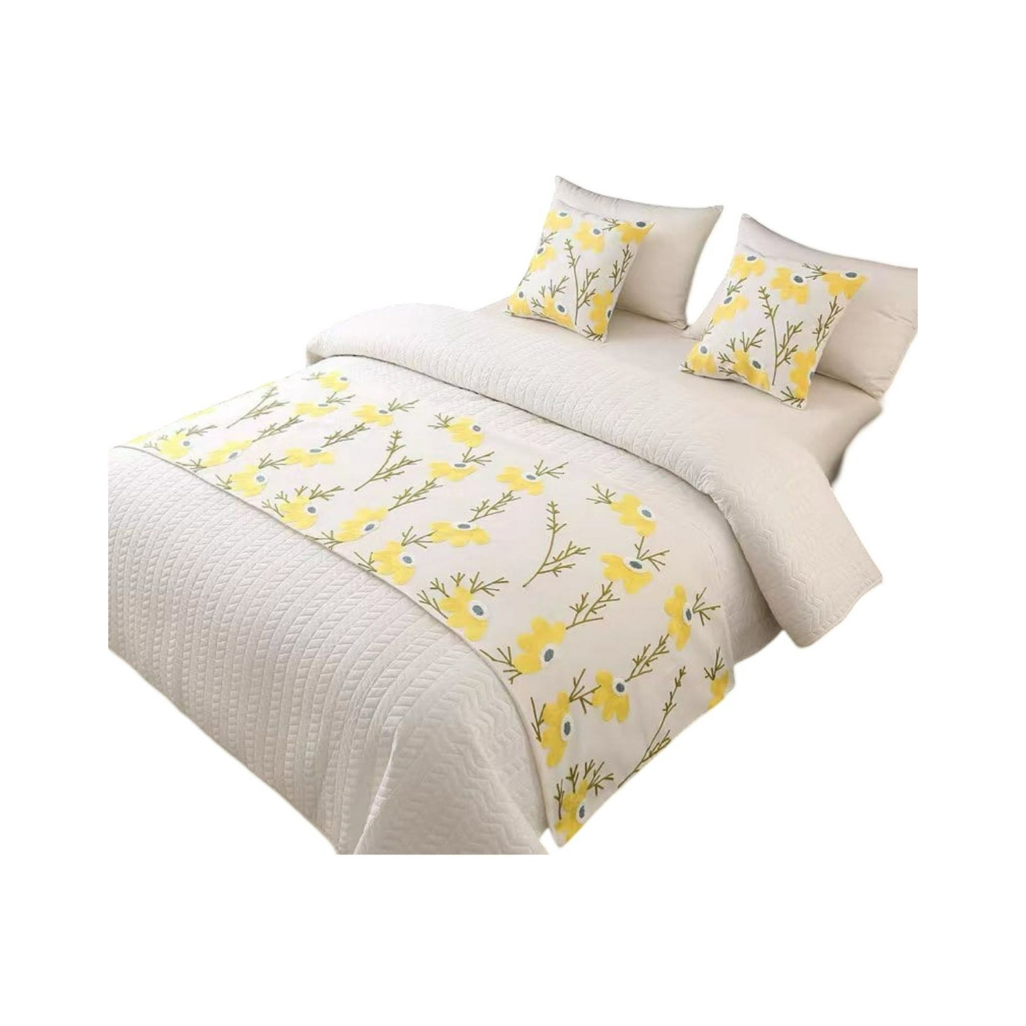 Genérico - Piecera Bordada Para Cama - Sin Fundas De Cojín D7