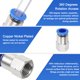 thumbnail image 3 of Uxcell 2 Paquete 1/4" NPT Hembra Rosca Recta Accesorios de Conexión Rápida, 3/8" Tubo OD x 1/4" NPT Accesorios de Amortiguación de Aire, Plata, 3 of 7