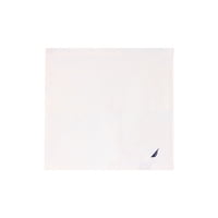 Toalla De Cara Nautica 100% Algodón Premium 30X30Cm Blanca-Azul