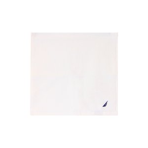 Toalla De Cara Nautica 100% Algodón Premium 30X30Cm Blanca-Azul