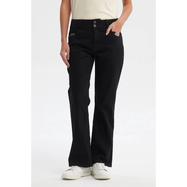 Jeans Mujer Flare Tiro Alto Negro - ll
