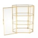 thumbnail image 1 of 3x3 Niveles Polígono Joyería Baratija Cristal Oro Caja Anillo Pendiente Caja Decorativa, 1 of 1