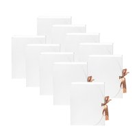 Bothyi - 10X Cajas De Regalo Con Tapas Portátiles Para Todas Las Ocasiones Cumpleaños Día De San Valentín 31Cmx25Cmx8Cm Blanco