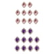 thumbnail image 2 of 20x Cuentas Traseras Planas Botón Adornos Para Hacer Tarjetas Rosa Morado Oscuro, 2 of 2