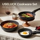 thumbnail image 2 of Juego de utensilios de cocina USELUCK, cerámica antiadherente, 21 piezas, inducción, 2 of 9