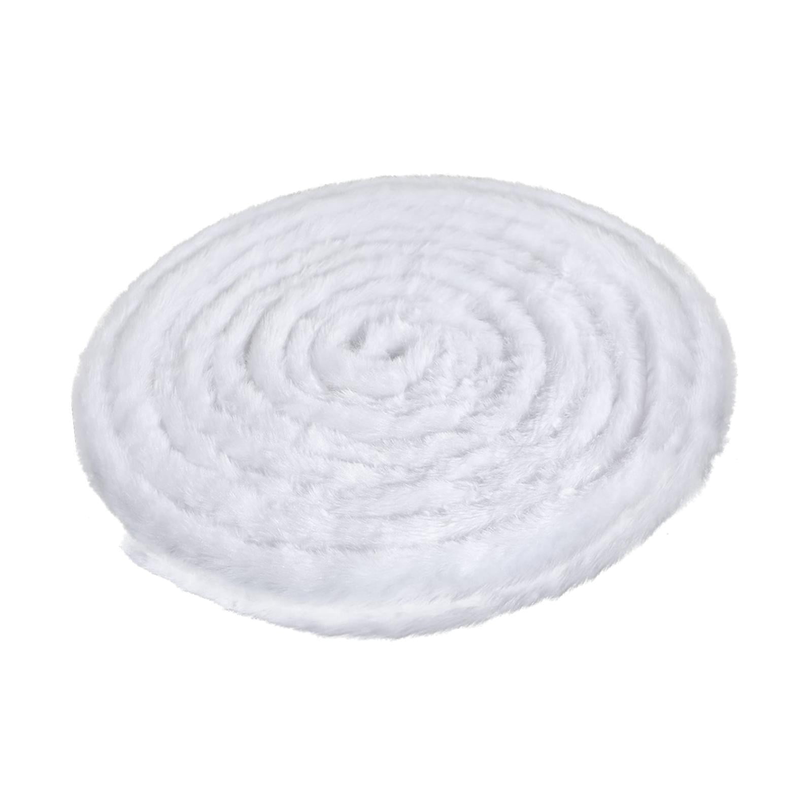 Bothyi - Cinta De Piel Artificial Navideña Suave Para Envolver Regalos, Ropa, Fiestas Temáticas, Color Blanco