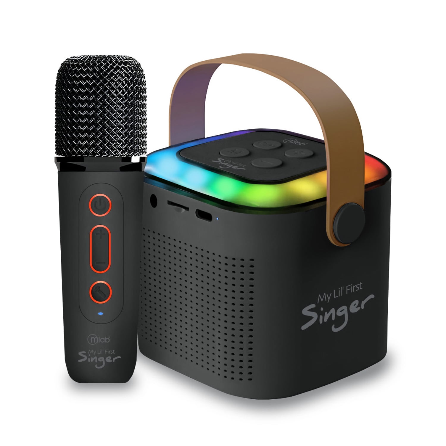 Mlab - Parlante Karaoke Rgb Con Micrófono Inalámbrico Negro - Ps
