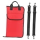 thumbnail image 1 of Bolsa para baquetas, bolsa gruesa de gran capacidad para baquetas, bolsa portátil colgante para baquetas, cepillos, mazos de hasta 12 pares , Rojo 24 palos Rojo puesto 24 palos, 1 of 5