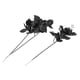 thumbnail image 3 of Flores De Orquídeas Artificiales 3 Uds Tallos De Orquídeas Falsas Decoración Flor De Imitación Para El Hogar Negro, 3 of 3