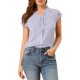 thumbnail image 1 of INSPIRE CHIC Blusa Floral de Mujer con Manga Corta de Gorro Chiffón Casual con Volantes Morado XS, 1 of 7