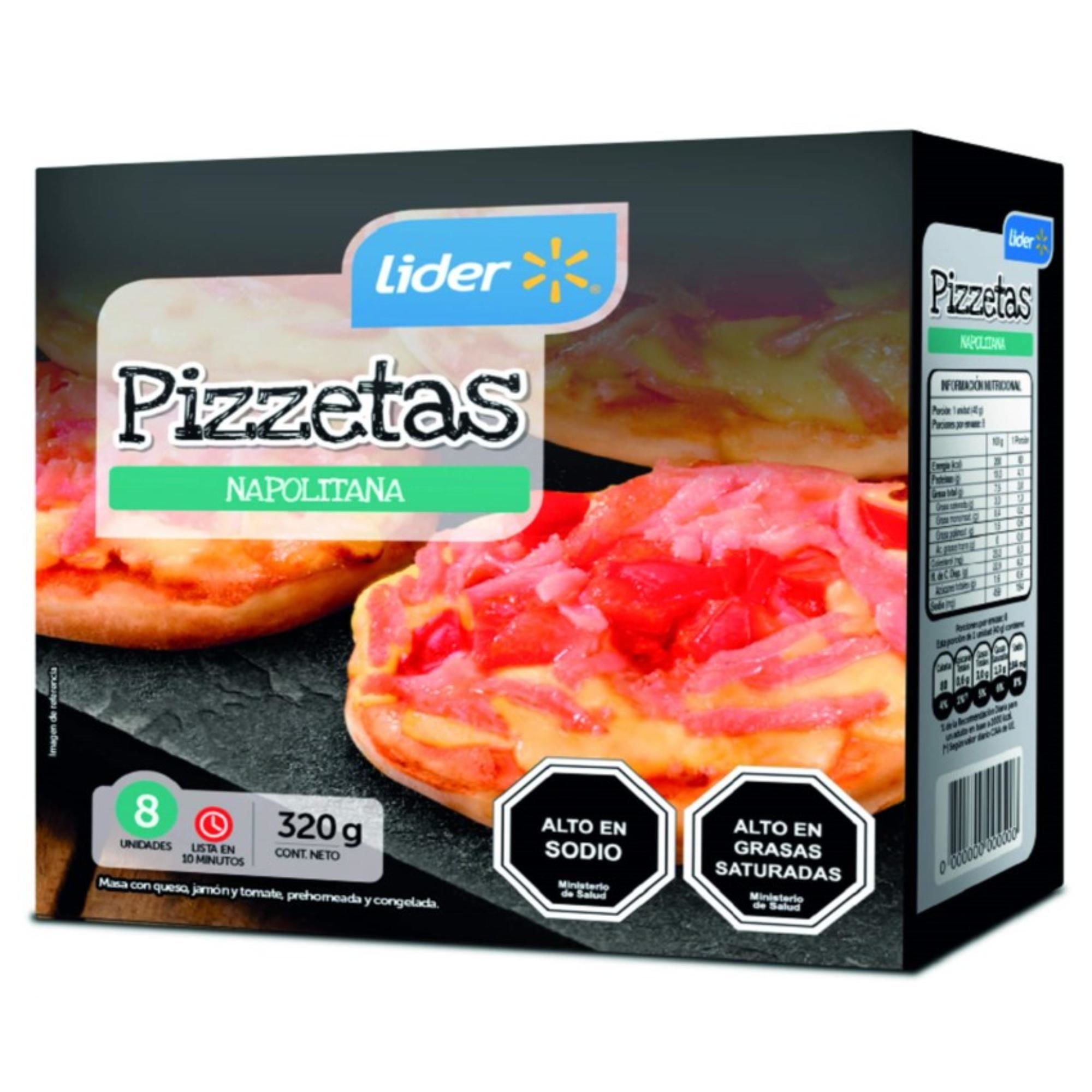 Pizzeta Napolitana Cóctel, 8 Un 320 g Lider