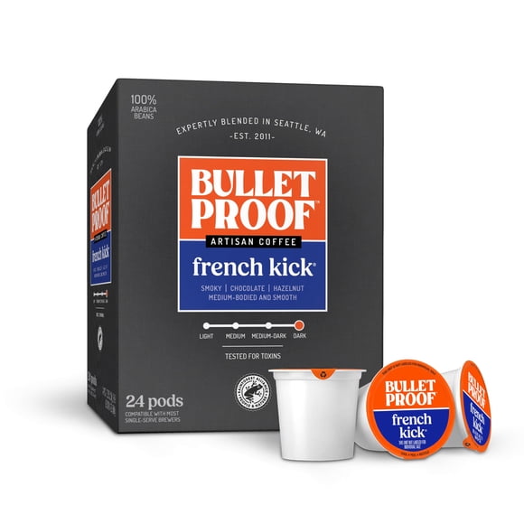 Cápsulas Coffee Bulletproof French Kick Dark Toast, 24 unidades
