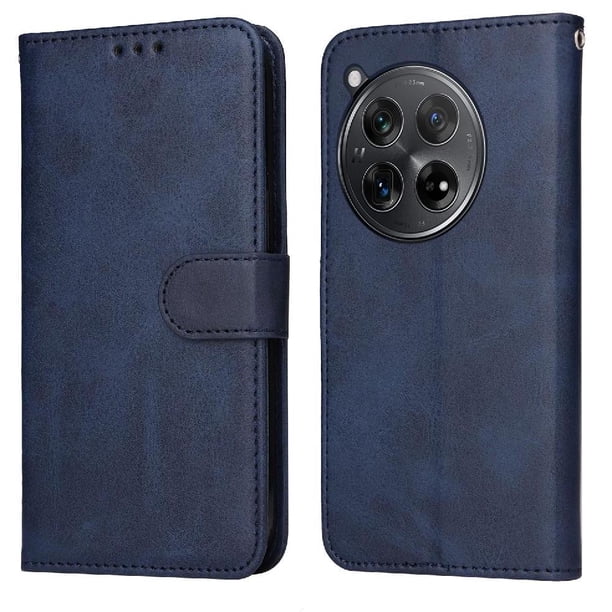 Funda Billetera para OnePlus 12R con Porta Tarjetas y Soporte Ajustable Azul