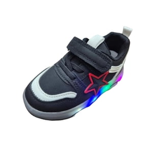 Vinnys Outlet - Zapatilla Urbana Luces Negro Niño