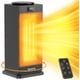 thumbnail image 1 of Calentador de ambiente para uso en interiores - Calentador eléctrico con termostato, calentador de cerámica de 1500 W con control remoto, temporizador de 12 horas, oscilación de 90°, calentamiento rá, 1 of 7