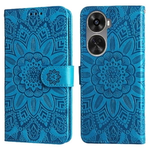 Funda Tipo Cartera Foxdock Para Huawei Nova 11 Se , Diseño Girasol En Relieve, Cuero Pu, Cierre Magnético, Soporte Y Tarjetero