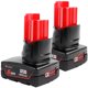 thumbnail image 1 of Batería Waitley de repuesto de 12 V, 6 Ah, paquete de 2 unidades para Milwaukee, 1 of 7