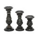 thumbnail image 4 of Portavelas Deco 79 de madera de mango negro envejecido, juego de 3, 4 of 7