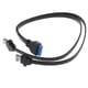 thumbnail image 3 of Puertos Duales USB 3.0, Montaje Hembra A Placa Base, Cable De Cabecera De 20 Pines, 50cm, 3 of 3