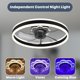 thumbnail image 2 of Ventilador de techo Fszdorj F105 de 60 cm con luz, control remoto y app, 2 of 7
