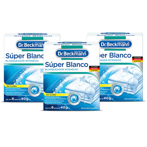 Dr. Beckmann - Pack Blanqueador De Ropa Dr Beckmann 3X240 Gr