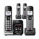 thumbnail image 1 of Teléfono inalámbrico Panasonic Link2Cell con 4 auriculares en plata, 1 of 1