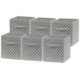 thumbnail image 1 of Contenedores de almacenamiento sencillos para artículos del hogar en forma de cubo de tela geométrico gris x6, 1 of 7