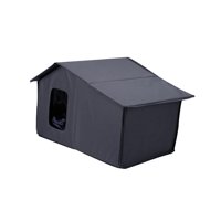 Magideal - Casa De Gato Para Casa De Perro Al Aire Libre, Antideslizante, Impermeable, Cálida Cueva, Duradera, Resistente Al Frío, Refugio Para Gatos Callejeros, Gris