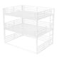 thumbnail image 3 of Queen over Queen over Queen Bunk Bed, Metal Triple Bunk Bed with Safety Guardrails, Heavy-duty Bunk Bed with Noise-reduced Design, White, 3 of 3