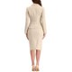 thumbnail image 3 of INSPIRE CHIC Traje de Mujer para el Trabajo Conjunto de Regreso a Clases para Maestras 2 Piezas Chaqueta Blazer con Ribete de Tweed y Falda S Caqui, 3 of 6