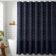 thumbnail image 1 of REGALWOVEN Conjunto de Cortinas de Ducha con Textura Geométrica 3D y Borlas, Cortina de Baño Impermeable con 12 Ganchos, Decoración Bohemia Azul Oscuro 72"W x 72"L, 1 of 7
