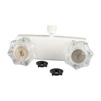 Bothyi - Grifo De Ducha Para Rv Con Dos Manijas Y Válvula Desviadora Para Exterior De Remolque, Color Blanco