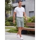 thumbnail image 2 of INSPIRE CHIC Pantalones Cortos Cargo de Cintura Elástica con Múltiples Bolsillos para Senderismo y Pesca 3XL Gris Claro, 2 of 5