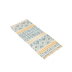 Decoideasemi - Juego De 2 Bajada De Cama Alfombra De Lino 60 X 130 Cm
