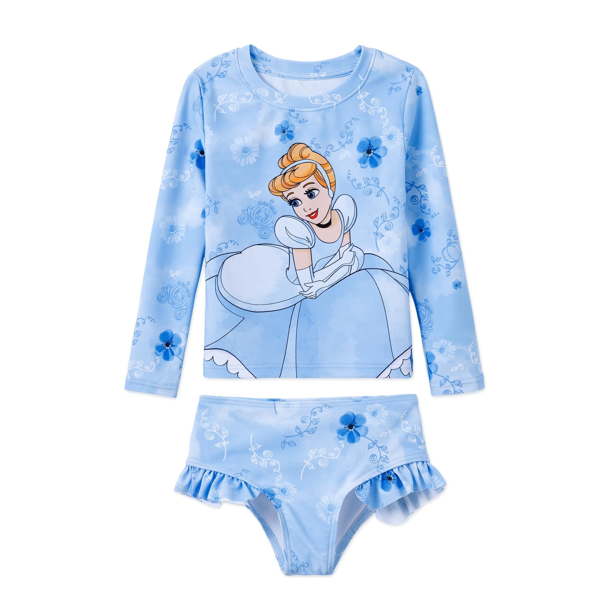 Traje De Baño Disney Cinderella Tankini Set Para Niña De 8 A 9 Años Upf 50 +