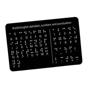 Magideal - Tablero De Alfabeto Braille, Ayuda Didáctica Portátil Con Puntos En Relieve, Regalo Educativo, Herramienta Educativa De Aprendizaje De Braille Para Es
