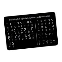 Magideal - Tablero De Alfabeto Braille, Ayuda Didáctica Portátil Con Puntos En Relieve, Regalo Educativo, Herramienta Educativa De Aprendizaje De Braille Para Es