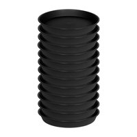 Magideal - 12 Platillos Redondos Resistentes De 11,81 Pulgadas Para Plantas, Prácticos Y De Uso Doméstico, Bandejas De Goteo Para Plantas De Interior Y Exterior. Negro
