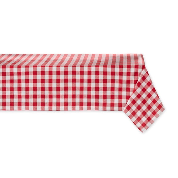 Mantel DII a cuadros 100% algodón 132 x 132 cm rojo
