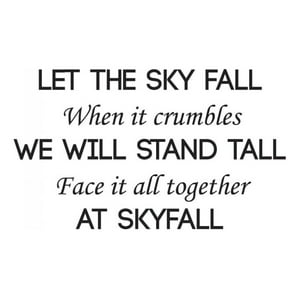 Rienda Libre Graphics - Decomural Adele Skyfall James Bond Song Lyrics Ws-40791