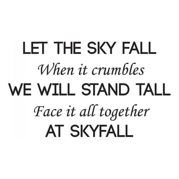 Decomural Adele Skyfall James Bond Song Lyrics WS-40791